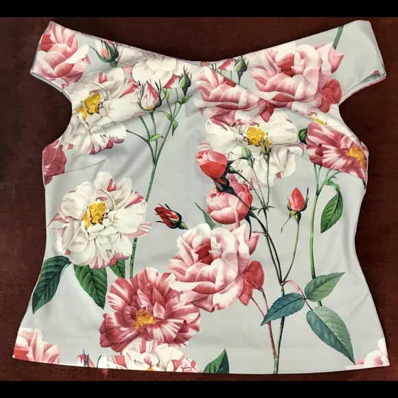 Ted Baker London Tops - Ted Baker Floral Off The Shoulder Blouse- ChicEwe